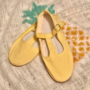 Pale Yellow Canvas Shoes